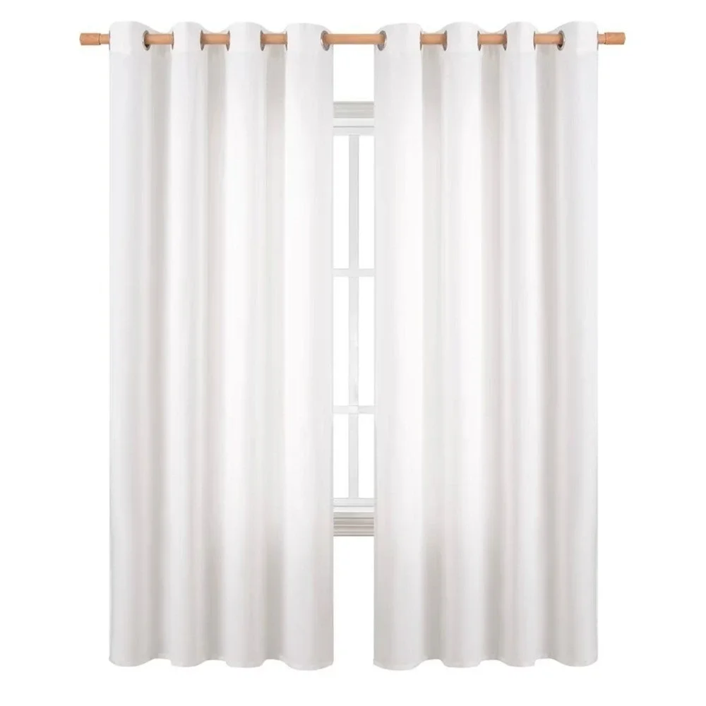 BGment‎ White Linen Curtains 52w x 120
